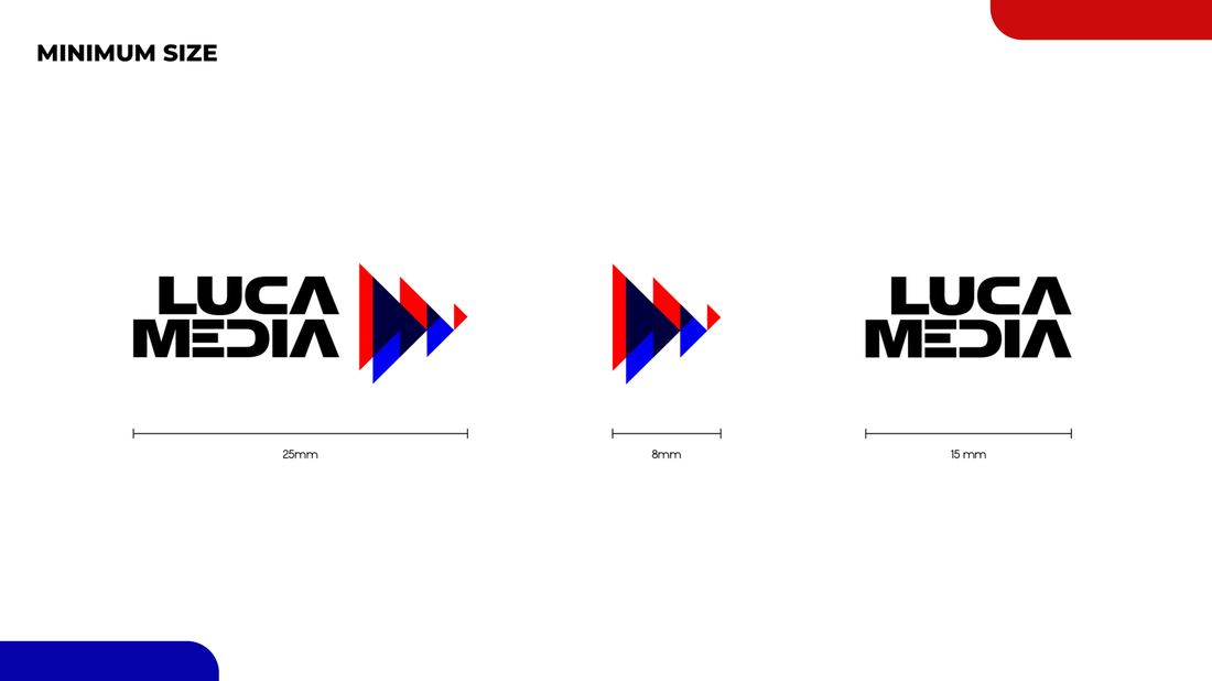 Luca Media — quy chuẩn kích thước tối thiểu của logo