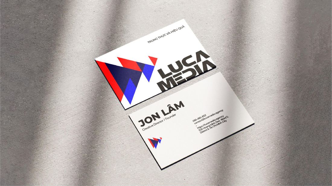 Luca Media — mockup danh thiếp